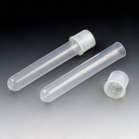 Globe Scientific Culture Tube, 17 x 100mm (15mL), PS, STERILE, Attached Dual Position Cap, 25/Bag, 20 Bags/Unit Image