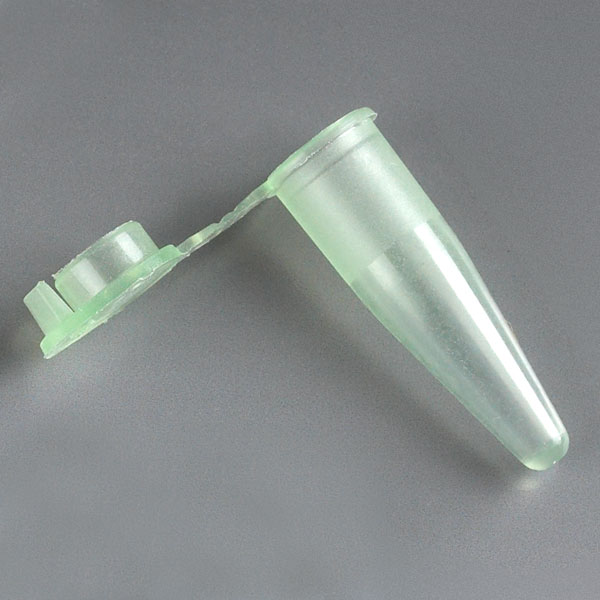 Globe Scientific PCR Tube, 0.2mL, Thin Wall, PP, Attached Dome Cap, Green Image