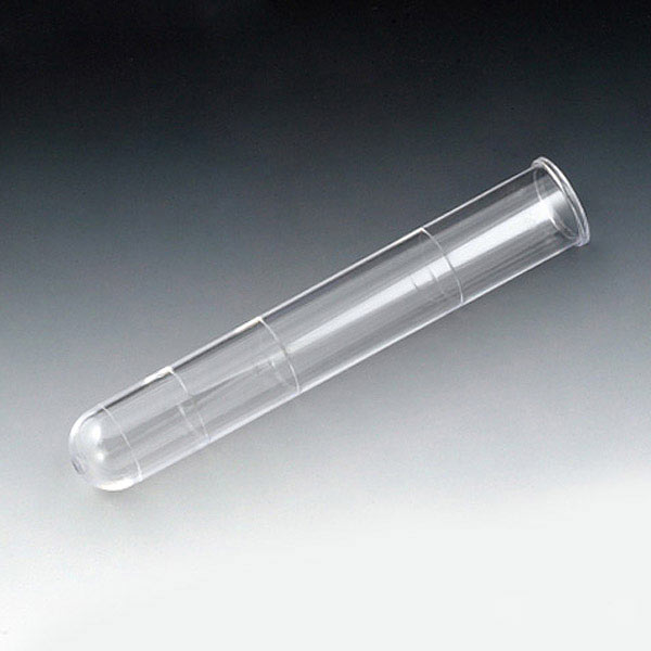 Globe Scientific Test Tube, 16 x 100mm (12mL), PS, with Rim, Graduated at 2.5, 5 & 10mL, 500/Bag, 4 Bags/Unit Image