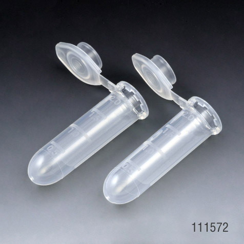 Globe Scientific Microcentrifuge Tube, 2.0mL, PP, Attached Snap Cap, Graduated, Natural, Lot Certified: Rnase, Dnase, Pyrogen, ATP and Human DNA Free Image