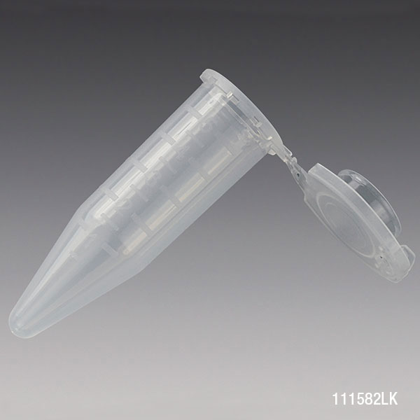 Globe Scientific Diamond Midi Centrifuge Tube, 5.0mL, PP, Attached Locking Snap Cap, Graduated, Natural, Lot Certified: Rnase, Dnase, Pyrogen, ATP and Human DNA Free Image