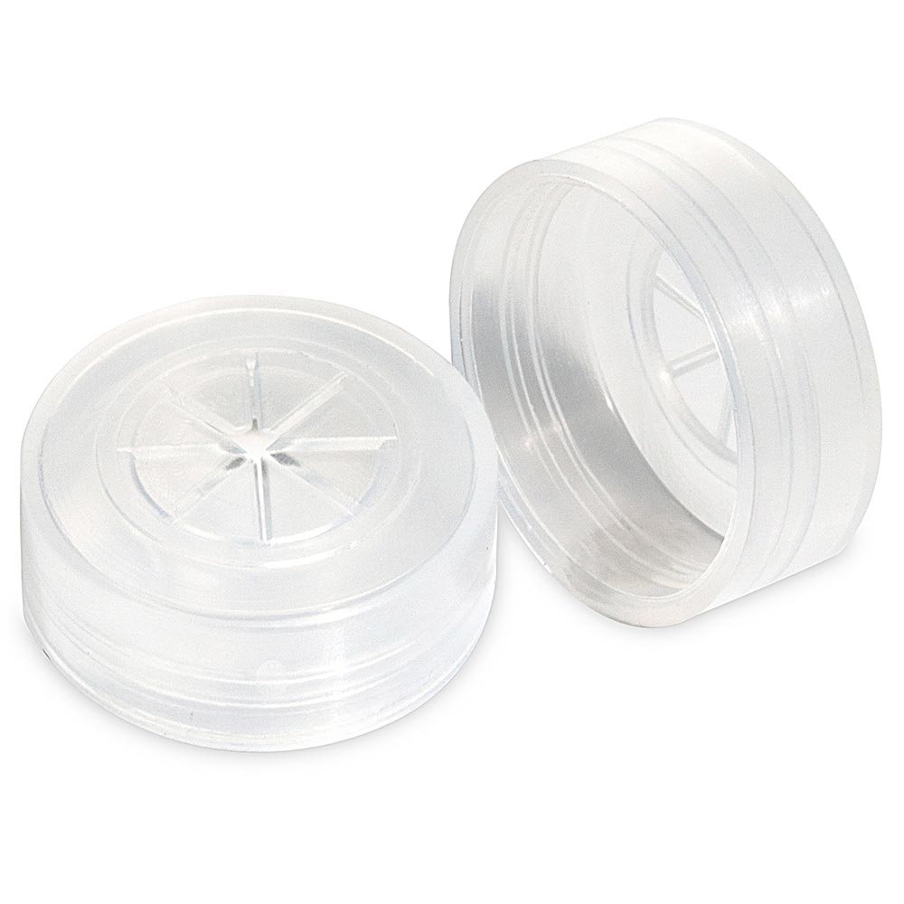 Globe Scientific Cap, Snap, PE, with Pierceable Cross Cut, for Sample Cups: 110021, 110610, 110621 & 110711 Image