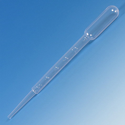 Globe Scientific Transfer Pipet, 7.5mL, Large Bulb, Graduated to 3mL, 148mm, STERILE, Individually Wrapped, 100/Bag, 4 Bags/Unit Image