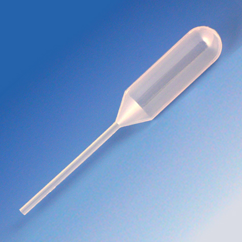 Globe Scientific Transfer Pipet, 4.0mL, Narrow Stem, Short, 85mm, STERILE, Individually Wrapped Image