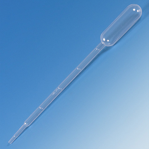 Globe Scientific Transfer Pipet, 5.0mL, Large Bulb, Graduated to 1mL, 150mm, 500/Dispenser Box, 10 Boxes/Unit Image