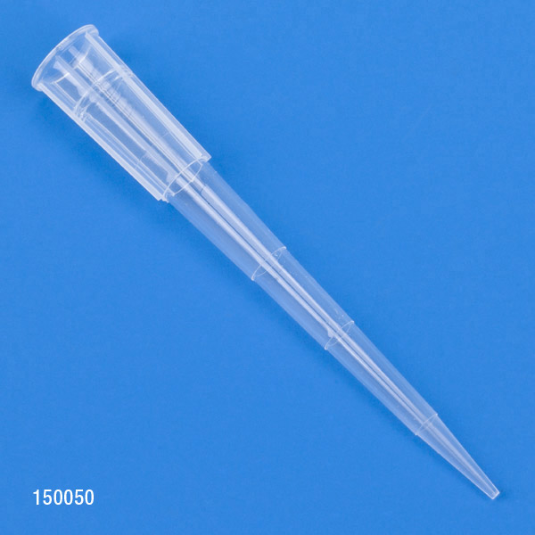 Globe Scientific Pipette Tip, 1 - 200uL, Certified, Universal, Low Retention, Graduated, 54mm, Natural, STERILE, 1000/Stand-Up Resealable Bag Image