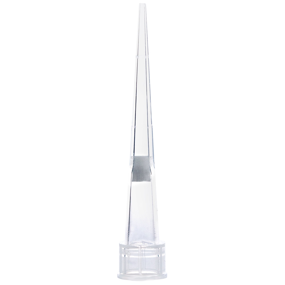 Globe Scientific Filter Pipette Tip, 0.1 - 10uL, Certified, Universal, Low Retention, Graduated, 32mm, Natural, STERILE, 96/Rack, 10 Racks/Box, 2 Boxes/Carton Image