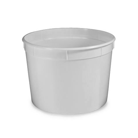 Globe Scientific Container, Multi-Purpose, 32oz (960mL), PE, Separate Snap Lid, White Image