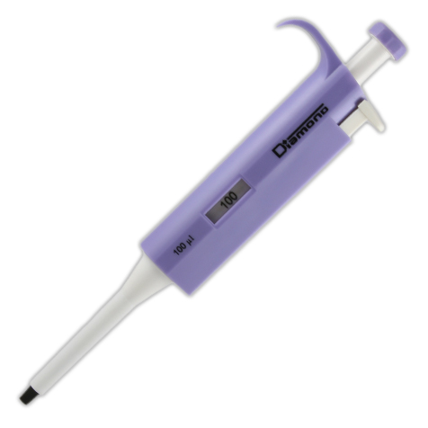 Globe Scientific Pipette, Diamond, Fixed Volume, 100uL, Lavender Image