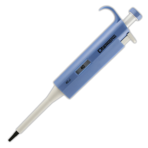 Globe Scientific Pipette, Diamond, Fixed Volume, 40uL, Blue Image