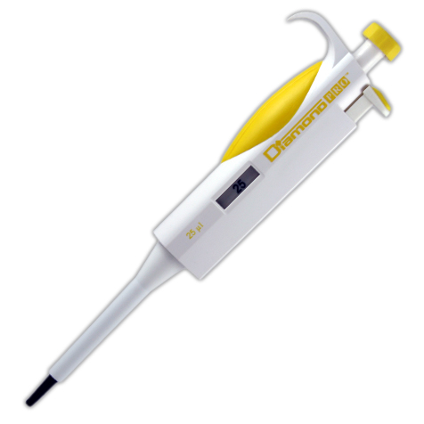 Globe Scientific Pipette, Diamond PRO, Fixed Volume, 25uL, Yellow Image