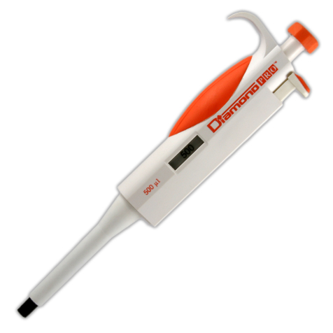 Globe Scientific Pipette, Diamond PRO, Fixed Volume, 500uL, Orange Image