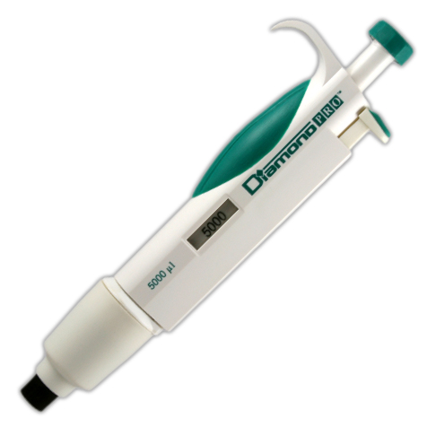 Globe Scientific Pipette, Diamond PRO, Fixed Volume, 5000uL (5mL), Light Green Image