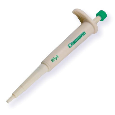 Globe Scientific Pipette, Diamond Jr., 25uL, Green, Autoclavable Image