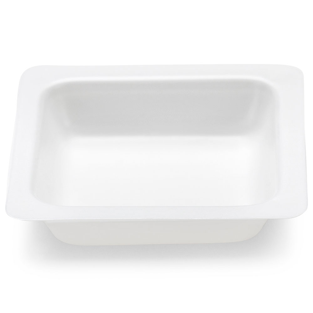 Globe Scientific Weight Boat, Square with Square Bottom, Antistatic, PS, White, 10mL Image