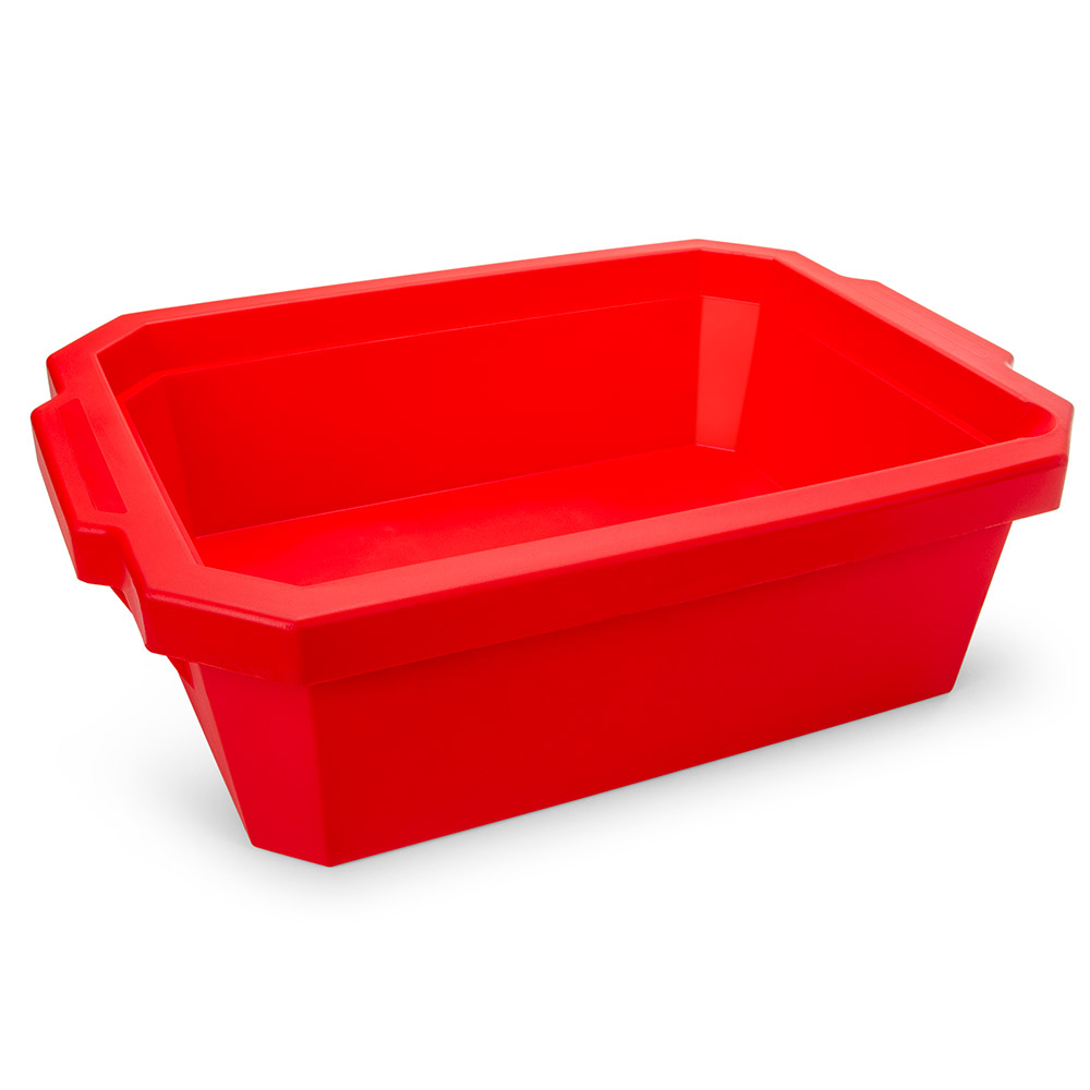 Globe Scientific Ice Tray with Lid, 9 Liter, Red Image