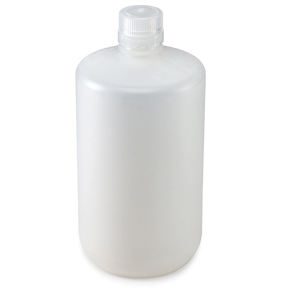 Globe Scientific Bottle, Narrow Mouth, PP Bottle, Attached PP Screw Cap, 2 Litres (0.5 Gallons) Image