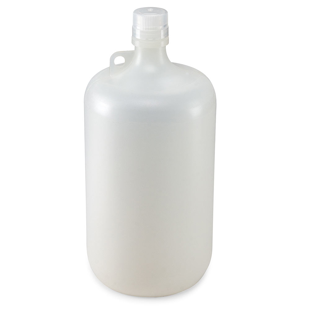 Globe Scientific Bottle, Narrow Mouth, PP Bottle, Attached PP Screw Cap, 4 Litres (1 Gallon) Image