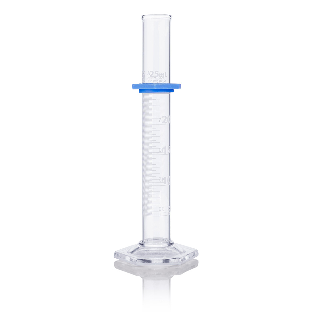 Globe Scientific Cylinder, Graduated, Globe Glass, 25mL, Class A, To Deliver (TD), Dual Grads, ASTM E1272, 1/Box Image