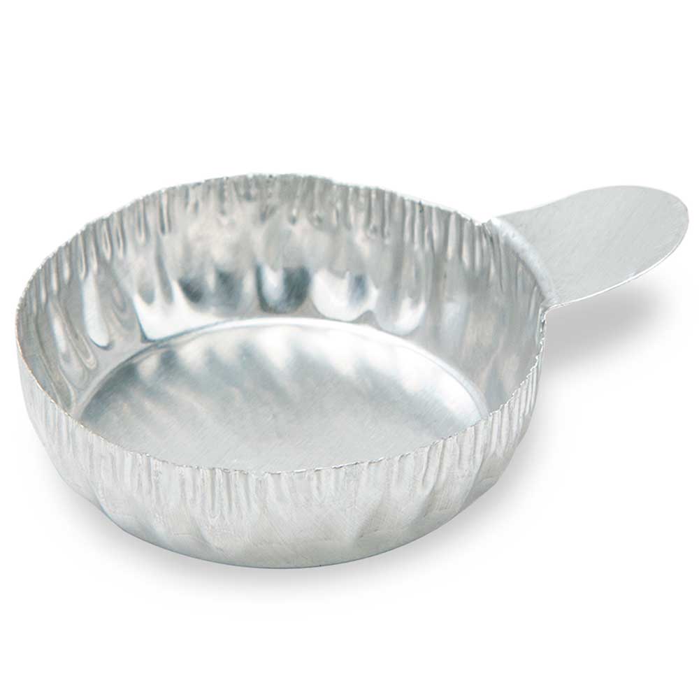 Globe Scientific Aluminum Dish, 30mm, 0.3g (8mL), Crimped Side with Tab Image