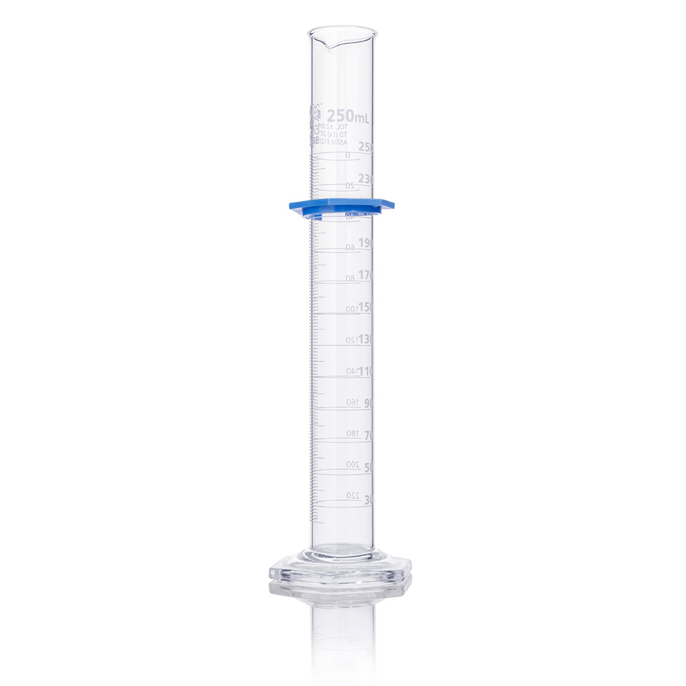 Globe Scientific Cylinder, Graduated, Globe Glass, 250mL, Class B, To Deliver (TD), Dual Grads, ASTM E1272, 2/Box Image