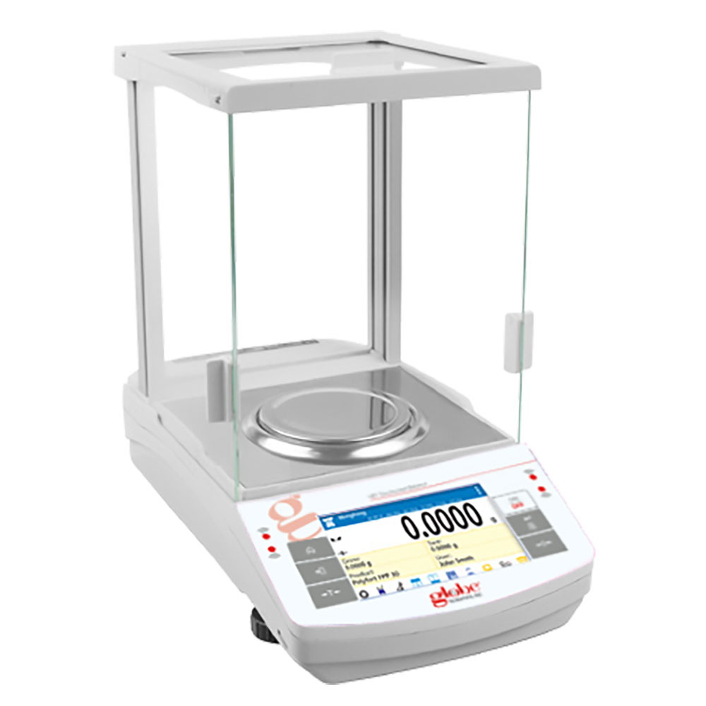 Globe Scientific Balance, Analytical, Touchscreen, 160g x 0.1mg, External Calibration, 100-240V, 50-60Hz Image