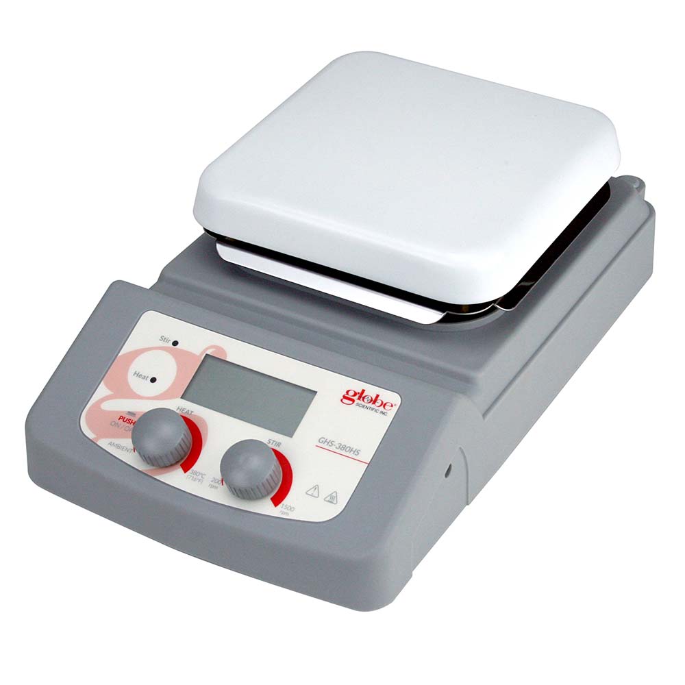 Globe Scientific Hotplate Stirrer, Digital, 380C Maximum Temperature, 5.5 x 5.5  Image