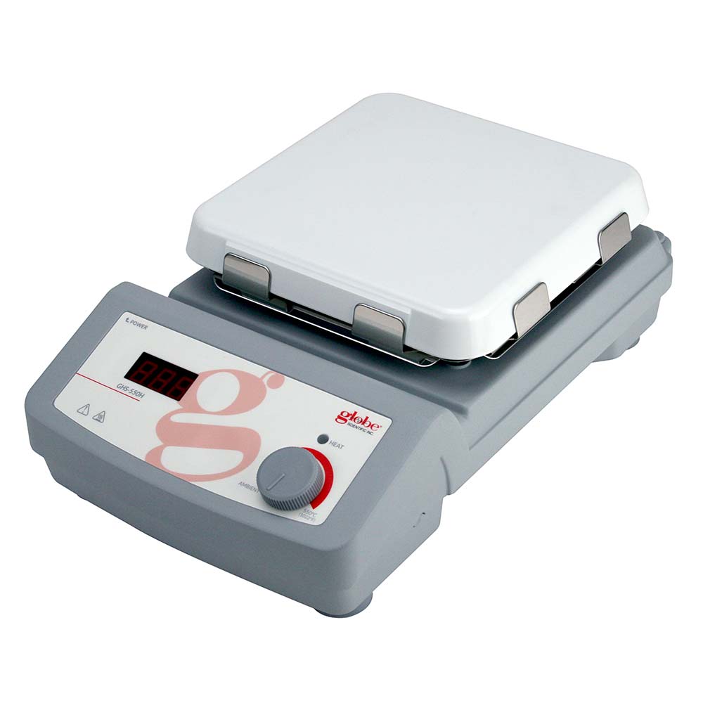 Globe Scientific Hotplate, Digital, 550C Maximum Temperature, 7 x 7 inch glass ceramic  top plate, 200-240v 50-60Hz Image