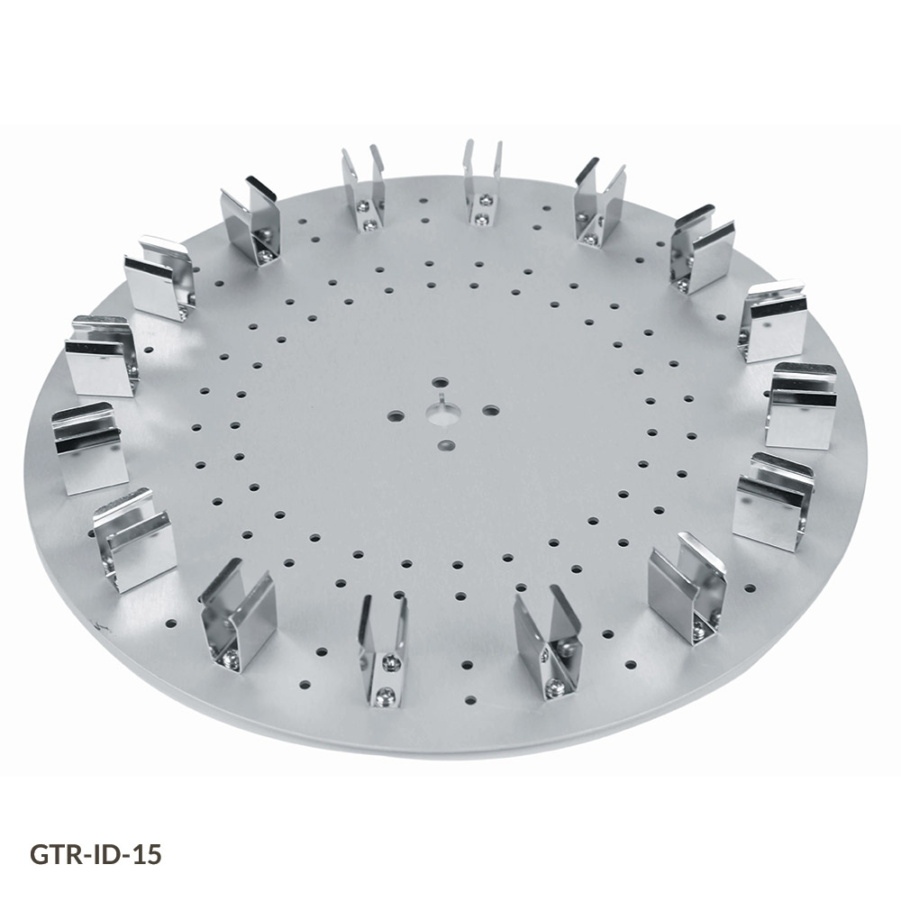 Globe Scientific Tube Holder Disk for use with GTR-ID Series Tube Rotators, 16-Place Disk, for 15mL Centrifuge Tubes Image