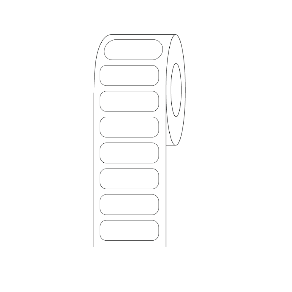 Globe Scientific Label Rolls, Cryo, 21x7mm, for 0.5mL Tubes, White Image