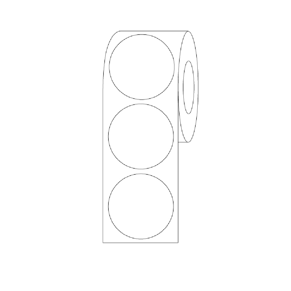 Globe Scientific Label Rolls, Cryo, 25mm Dots, for 50mL Tubes, White Image