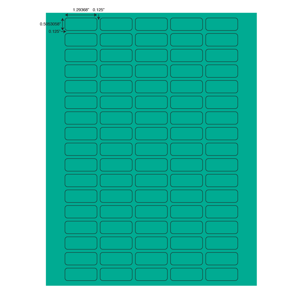 Globe Scientific Label Sheets, Cryo, 33x13mm, for 1.5-2mL Tubes, Assorted Colors (425 labels in blue, green, violet, red and yellow) Image