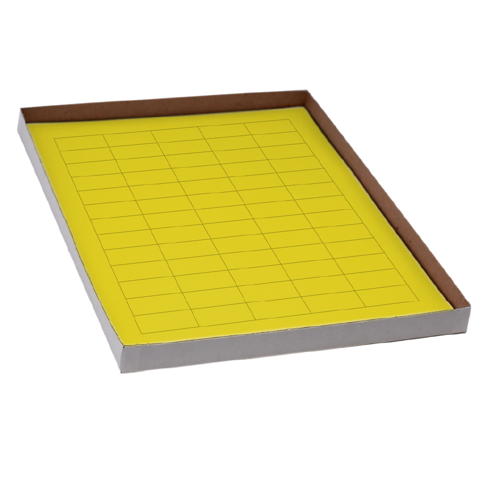 Globe Scientific Label Sheets, Cryo, 38x19mm, for General Use, 20 Sheets, 60 Labels per Sheet, Yellow Image