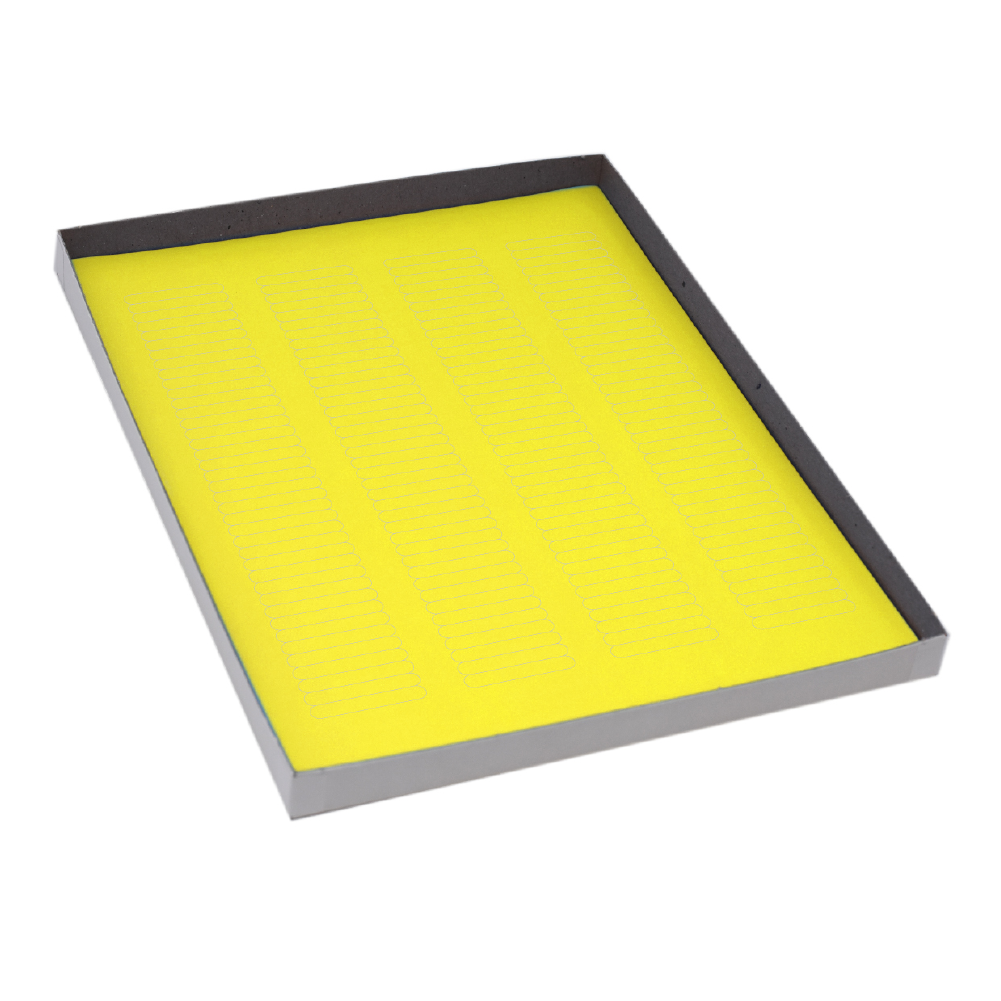 Globe Scientific Label Sheets, Cryo, 38x6mm, for Microplates, 20 Sheets, 156 Labels per Sheet, Yellow Image