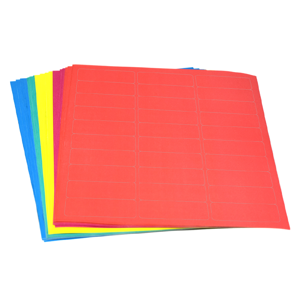 Globe Scientific Label Sheets, Cryo, 67x25mm, for Racks and Boxes, Assorted Colors (150 labels in blue, green, violet, red and yellow) Image