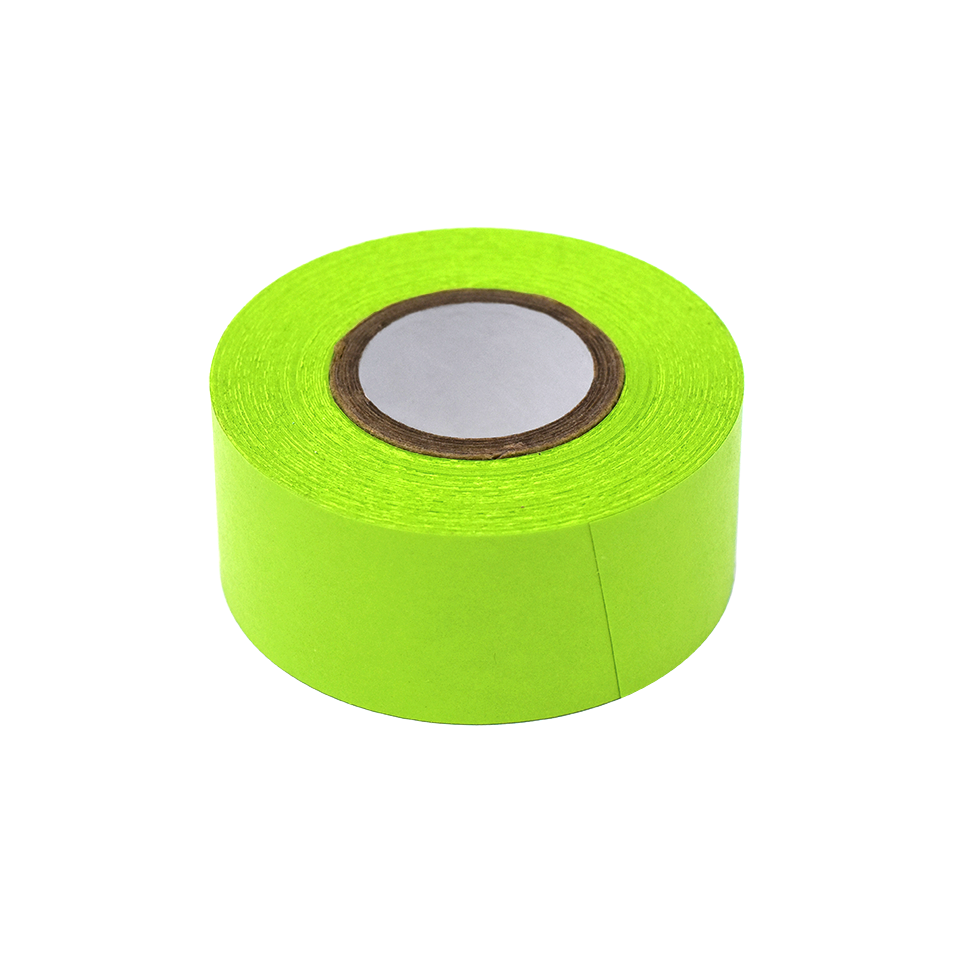 Globe Scientific Labeling Tape, 1" x 500" per Roll, 3 Rolls/Box, Chartreuse  Image