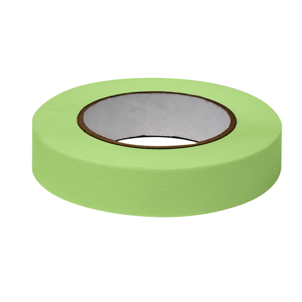 Globe Scientific Labeling Tape, 1" x 60yd per Roll, 3 Rolls/Case, Lime  Image