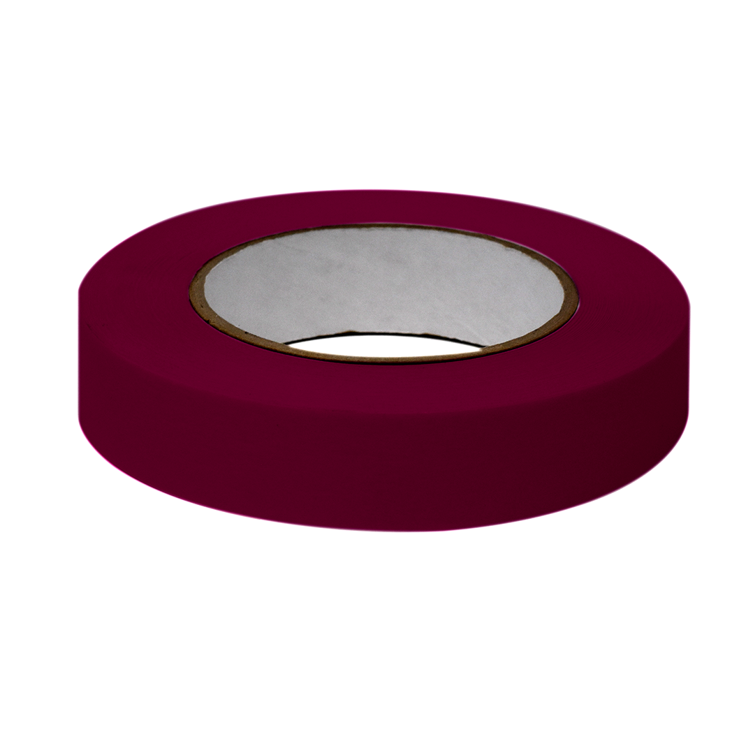 Globe Scientific Labeling Tape, 1" x 60yd per Roll, 3 Rolls/Case, Maroon  Image