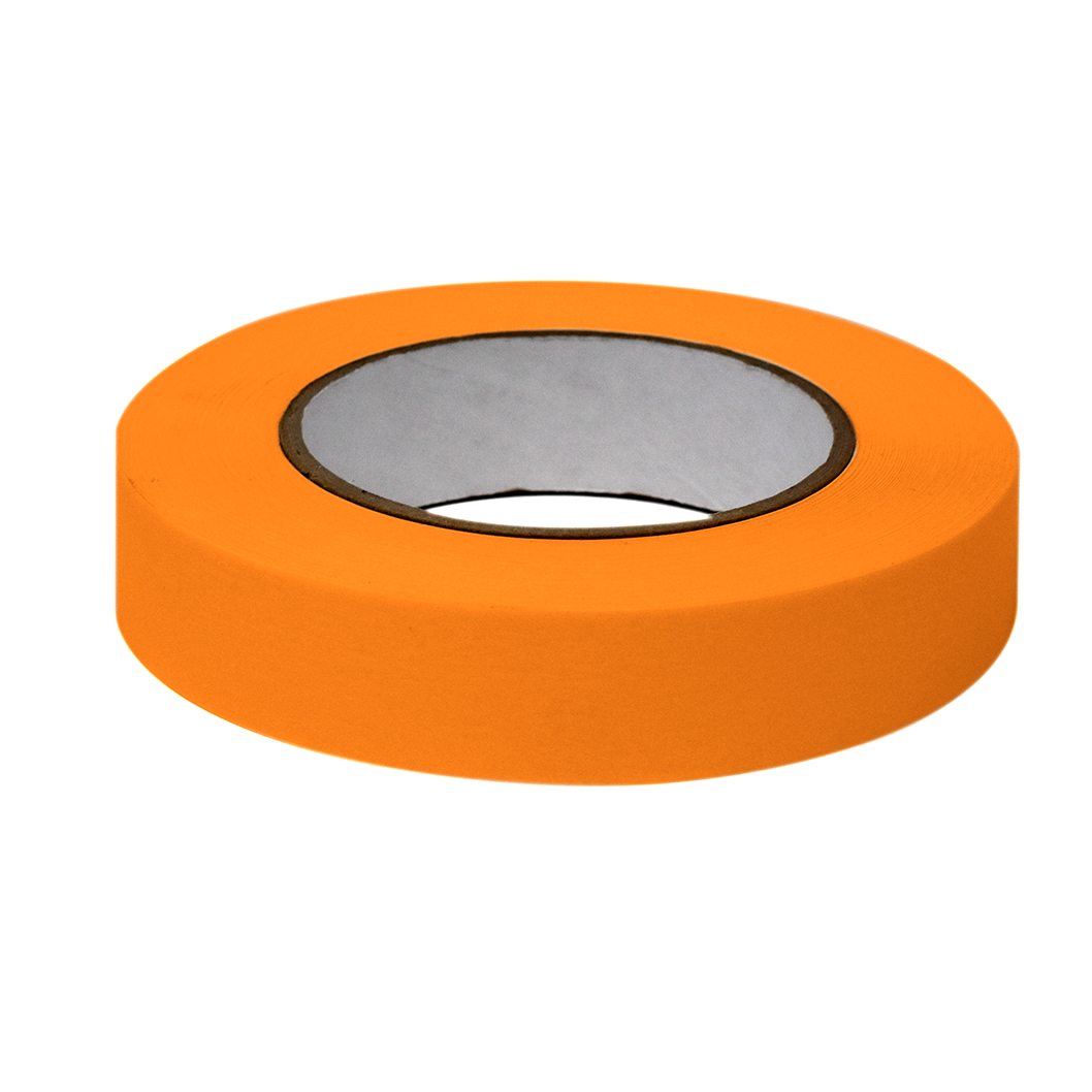 Globe Scientific Labeling Tape, 1" x 60yd per Roll, 3 Rolls/Case, Orange  Image