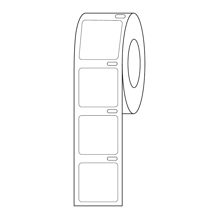 Globe Scientific Label Roll, Cryo, Direct Thermal, 22x22mm, for Microscope Slides, White Image