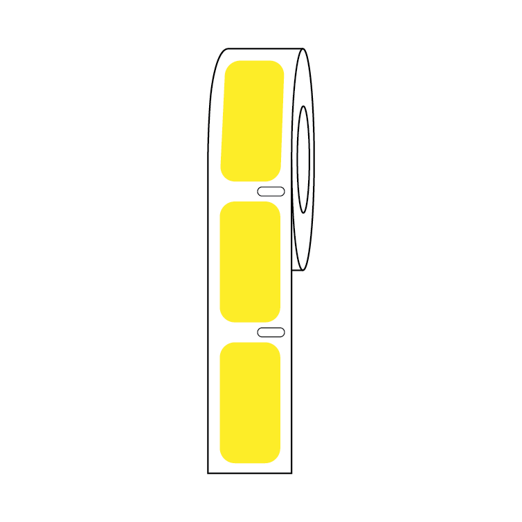 Globe Scientific Label Roll, Cryo, Direct Thermal, 27x13mm, for Cryogenic Vials, Yellow Image