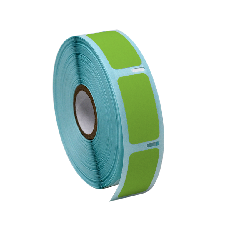 Globe Scientific Label Roll, Cryo, Direct Thermal, 38x19mm, for Large Vials and Tubes, Green Image