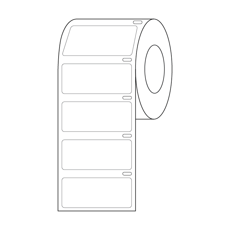 Globe Scientific Label Roll, Cryo, Direct Thermal, 43x19mm, for Large Tubes, White Image