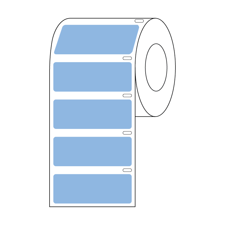 Globe Scientific Label Roll, Cryo, Direct Thermal, 51x19mm, for Large Tubes, Racks and Boxes, Blue Image