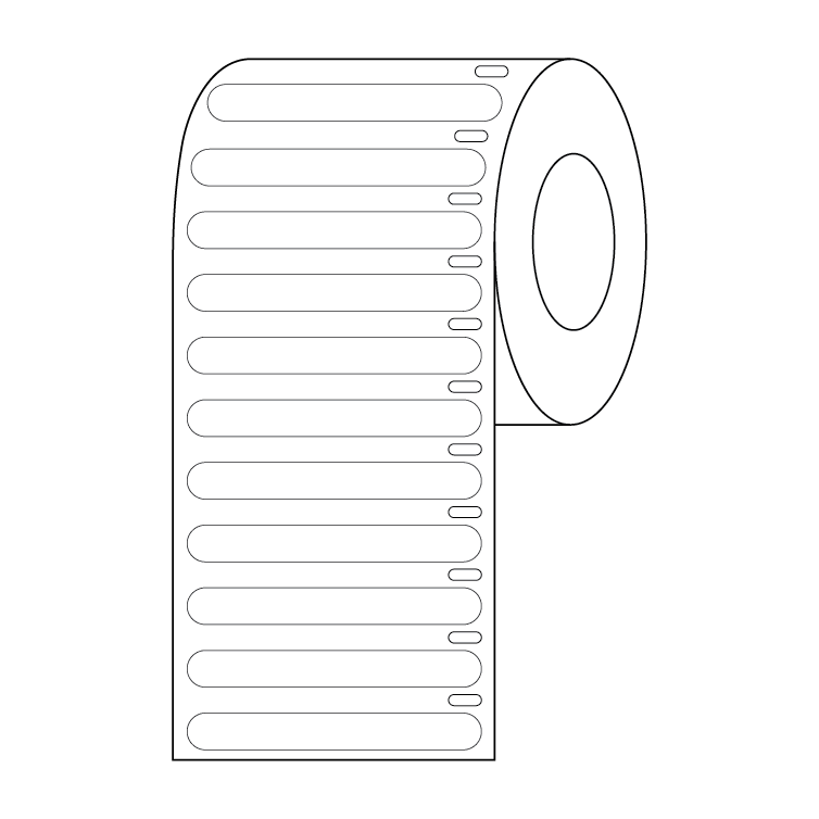 Globe Scientific Label Roll, Cryo, Direct Thermal, 51x6mm, for Microplates, White Image