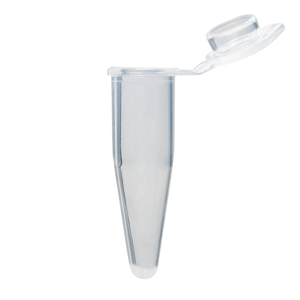 Globe Scientific 0.2mL Individual PCR Tube with Frosted Flat Cap, Clear Image