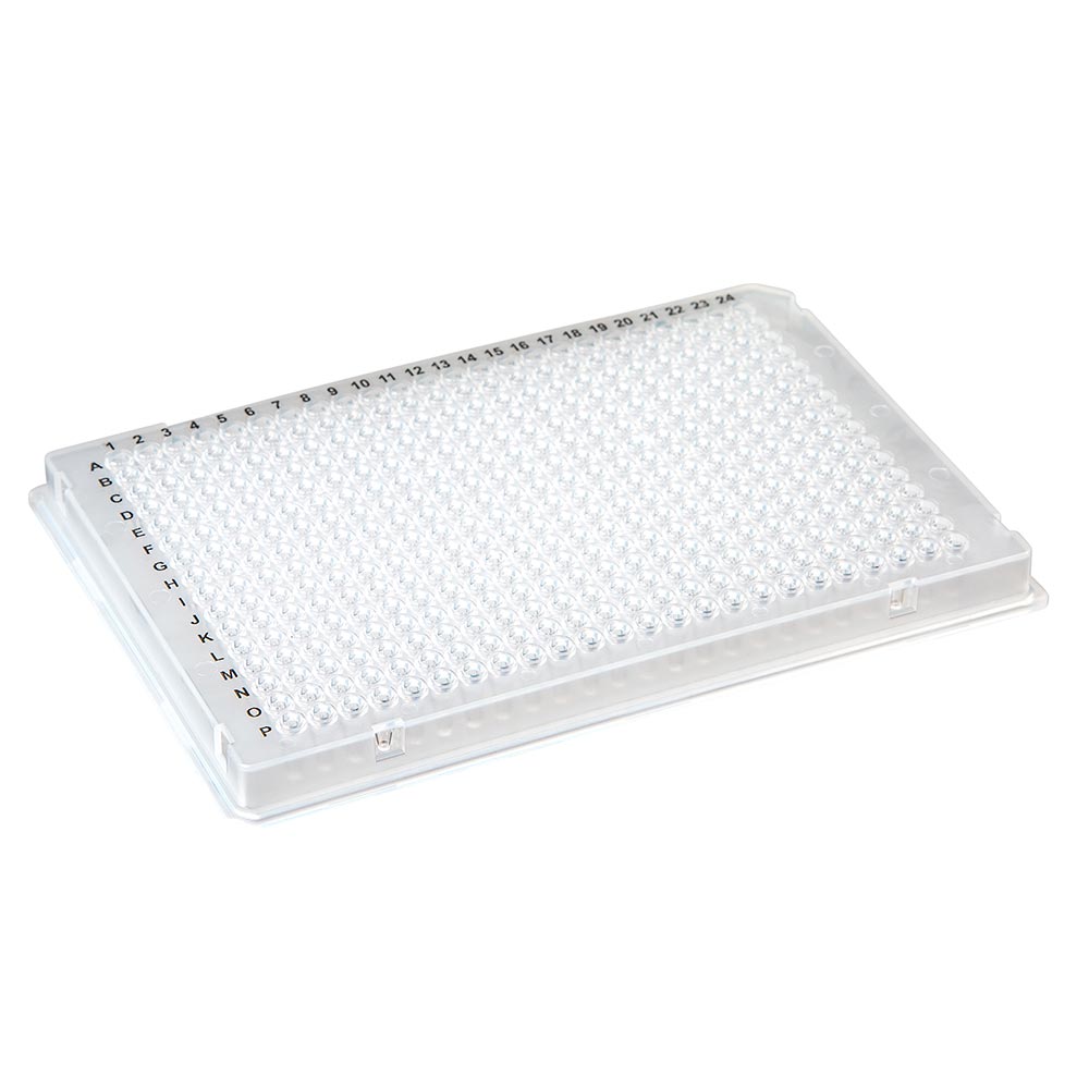 Globe Scientific 384-Well PCR Plate, A24 Single Notch design (ABI-Style), Clear Image